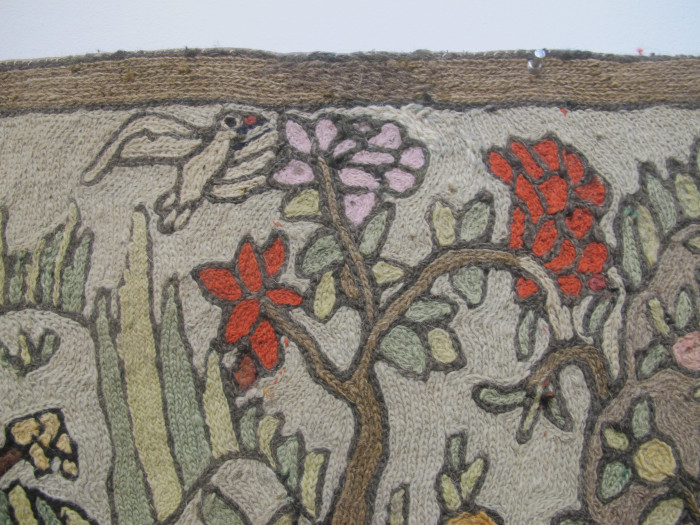 English Domestic Needlework Wool Picture